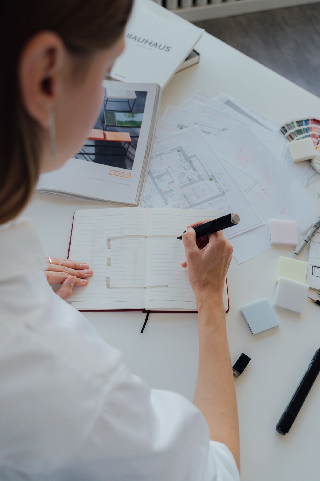 Création d’un plan d’aménagement intérieur avec plans et matériaux