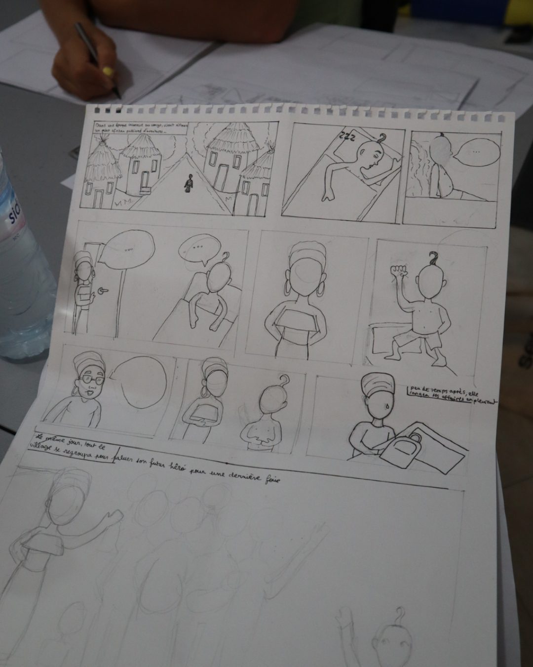 Planche dessinée réalisée à ART PLUS Marrakech